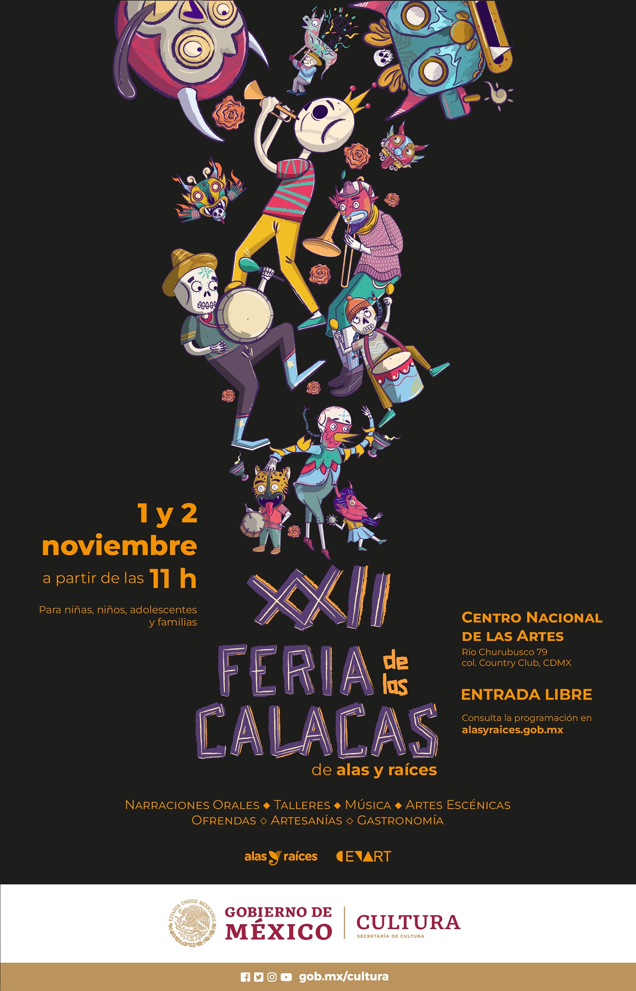 Regresa la Feria de las Calacas al Centro Nacional de las Artes en su XXII edición