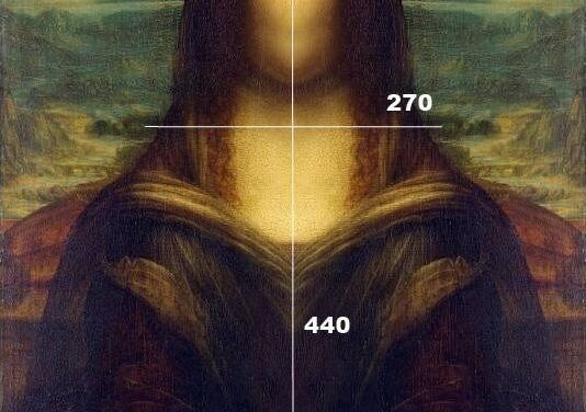 La Monalisa, una de las obras más estudiadas de la historia que aplica una simetría perfecta.