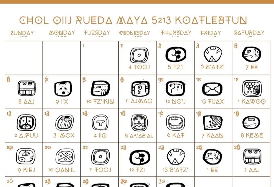 RUEDA DEL TIEMPO HUMANA MAYA: CHOL Q´IIJ