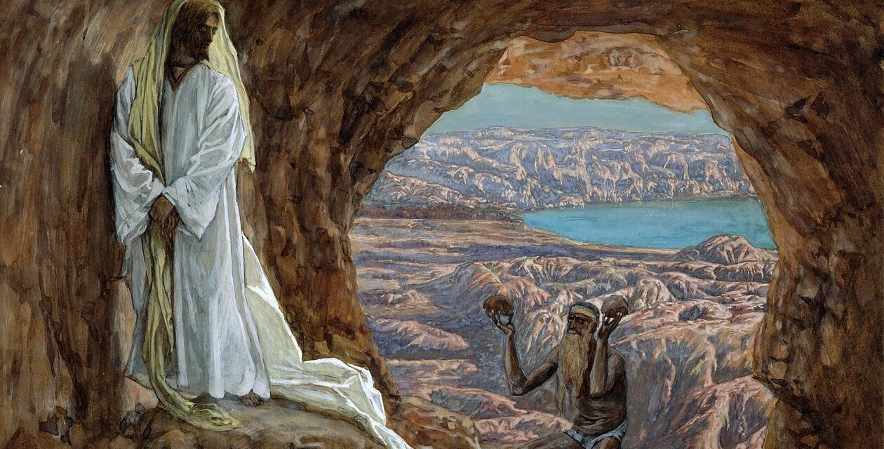 Pintura de «Jesús tentado en el desierto» del Brooklyn Museum, de Nueva York.